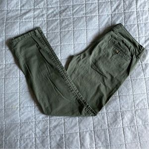 American Eagle Outfitters Skinny Stretch olive green jeans pants size 10 AEO